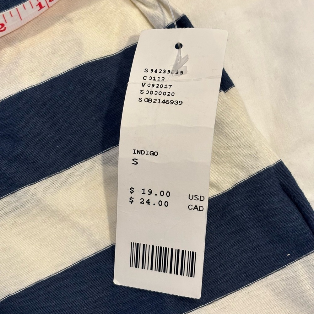 BDG Navy and White Striped Short Sleeve Tee - Picture 7 of 8